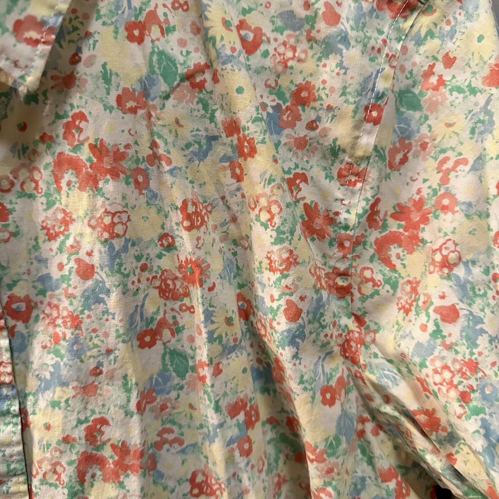 VTG L.L.Bean Shirt Woman's M Floral Cottagecore Print Y2K Retro Flowers 288651 - Picture 3 of 9